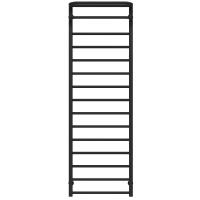 Water heated towel rail Lux Hotel P15 600х1600 Deffi stainless steel (Black, Bottom connection)