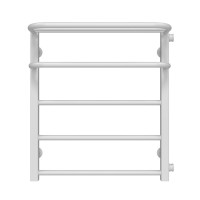 Water heated towel rail Lux Hotel P5 600х600 Deffi stainless steel (White, Side right connection)