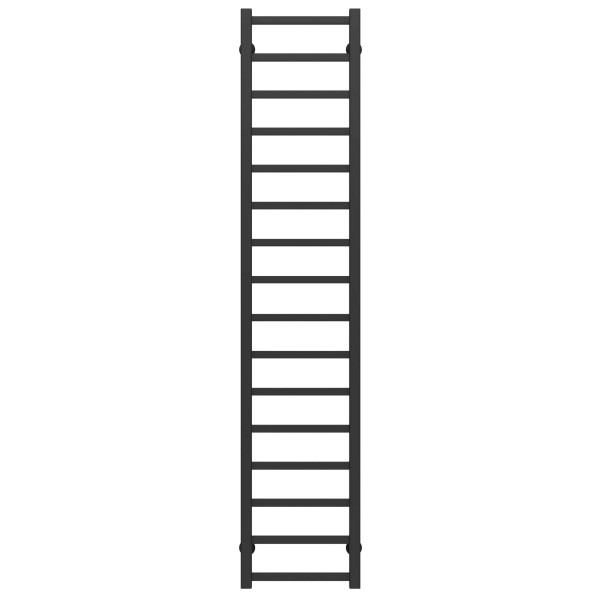 Buy water heated towel rail Forest P16 200х1600 Deffi stainless steel (Black, Bottom connection)