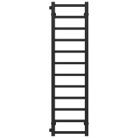 Water heated towel rail Forest P12 300х1200 Deffi stainless steel (Black, Side left connection)