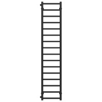 Water heated towel rail Forest P16 300х1600 Deffi stainless steel (Black, Side left connection)