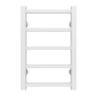 Water heated towel rail Forest P5 300х500 Deffi stainless steel (White, Bottom connection)