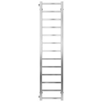 Water heated towel rail Forest P13 400х1400 Deffi stainless steel (Chrome, Side left connection)