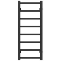 Water heated towel rail Forest P8 400х800 Deffi stainless steel (Black, Side right connection)