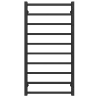 Water heated towel rail Forest P10 500х1000 Deffi stainless steel (Black, Bottom connection)