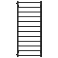 Water heated towel rail Forest P12 500х1200 Deffi stainless steel (Black, Side left connection)