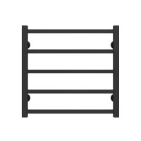 Water heated towel rail Forest P5 500х500 Deffi stainless steel (Black, Bottom connection)