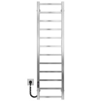 Electric towel dryer Forest P12 400х1200 Deffi Stainless Steel (Chrome, JD04, Left connection)
