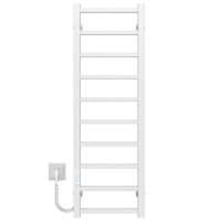 Electric towel dryer Forest P10 400х1000 Deffi Stainless Steel (White, WD04, Left connection)