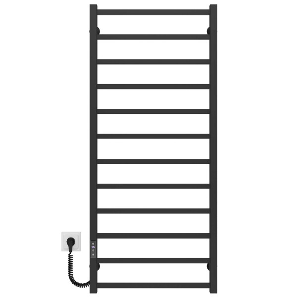 Elektrischen Handtuchwärmer kaufen Forest P12 500х1200 Deffi edelstahl (Schwarz, JD04, Linker Anschluss) 