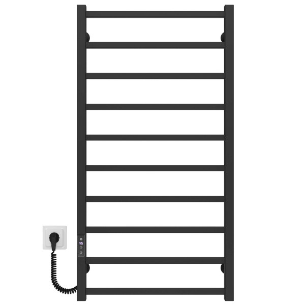 Elektrischen Handtuchwärmer kaufen Forest P10 600х1000 Deffi edelstahl (Schwarz, JD04, Linker Anschluss) 