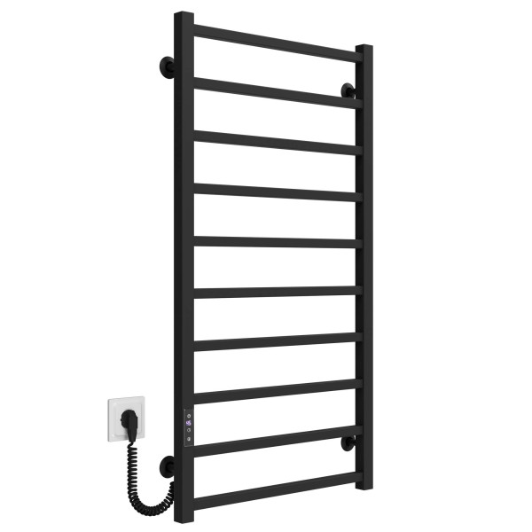 Elektrischen Handtuchwärmer kaufen Forest P10 600х1000 Deffi edelstahl (Schwarz, JD04, Linker Anschluss) 