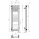 Buy water heated towel rail Magnus P12 200х800 Deffi stainless steel (Black, Side left connection)