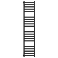 Water heated towel rail Magnus P20 200х1600 Deffi stainless steel (Black, Side left connection)