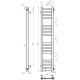 Buy water heated towel rail Magnus P16 200х1200 Deffi stainless steel (Black, Side right connection)