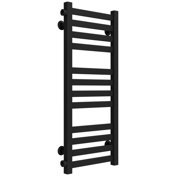 Buy water heated towel rail Magnus P12 300х800 Deffi stainless steel (Black, Side left connection)