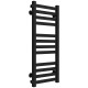 Buy water heated towel rail Magnus P12 300х800 Deffi stainless steel (Black, Side left connection)