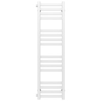 Water heated towel rail Magnus P16 300х1200 Deffi stainless steel (White, Side left connection)