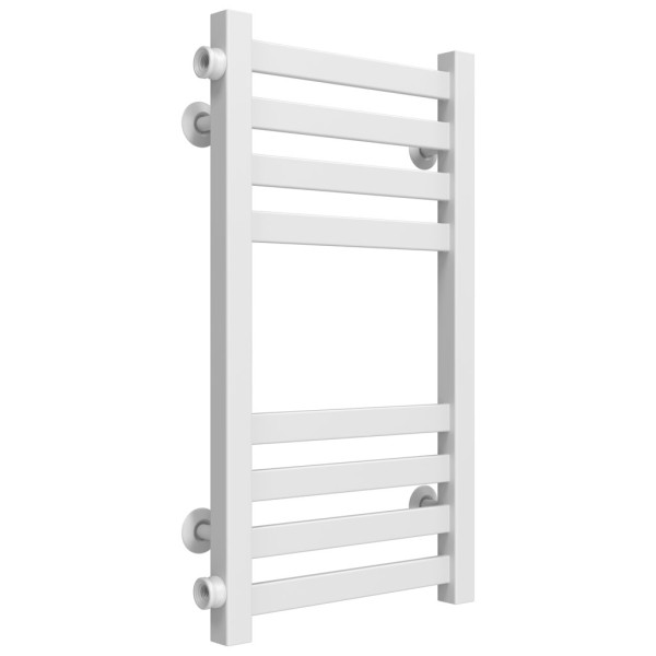 Buy water heated towel rail Magnus P8 300х600 Deffi stainless steel (White, Side left connection)