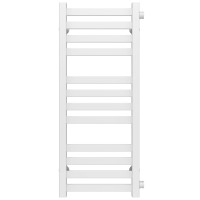 Water heated towel rail Magnus P12 300х800 Deffi stainless steel (White, Side right connection)