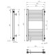 Buy water heated towel rail Magnus P8 300х600 Deffi stainless steel (Chrome, Side right connection)