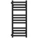 Buy water heated towel rail Magnus P12 400х800 Deffi stainless steel (Black, Side left connection)