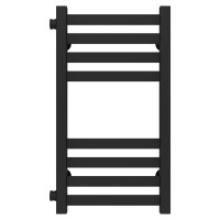 Water heated towel rail Magnus P8 400х600 Deffi stainless steel (Black, Side left connection)