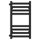 Buy water heated towel rail Magnus P8 400х600 Deffi stainless steel (Black, Side left connection)