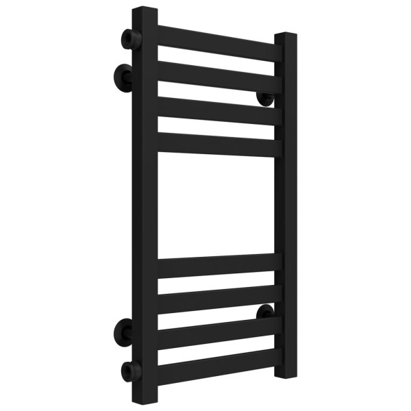 Buy water heated towel rail Magnus P8 400х600 Deffi stainless steel (Black, Side left connection)