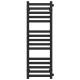 Buy water heated towel rail Magnus P15 400х1000 Deffi stainless steel (Black, Side right connection)