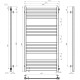 Buy water heated towel rail Magnus P16 600х1200 Deffi stainless steel (Chrome, Side right connection)