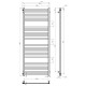 Buy water heated towel rail Magnus P20 600х1600 Deffi stainless steel (Chrome, Side left connection)