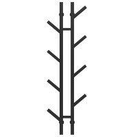 Water heated towel rail Sakura P8 100х1200 Deff stainless steel (Black, Bottom connection)