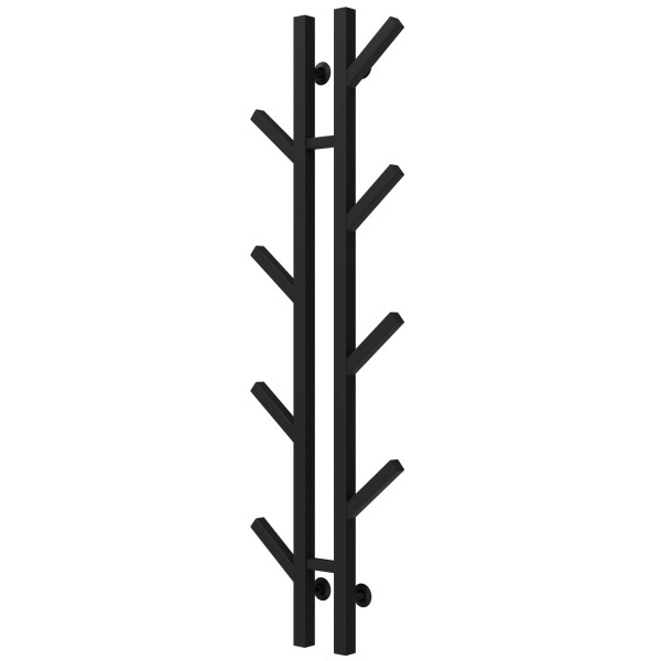 Buy water heated towel rail Sakura P8 100х1200 Deff stainless steel (Black, Bottom connection)
