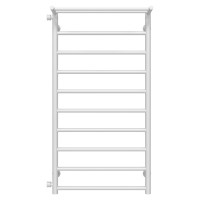 Water heated towel rail Terma P10 500х1000 Deffi stainless steel (White, Side left connection)