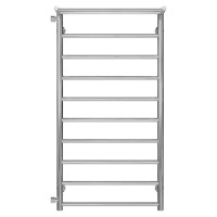 Water heated towel rail Terma P10 500х1000 Deffi stainless steel (Chrome, Side left connection)