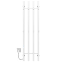 Electric heated towel rail Split P4 300х1200 Deffi stainless steel (White, WD04, Left connection)