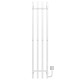 Buy electric heated towel rail Split P4 300х1600 Deffi stainless steel (White, WD04, Right connection)