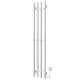 Buy electric heated towel rail Split P4 300х1600 Deffi stainless steel (White, WD04, Right connection)