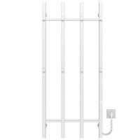 Electric heated towel rail Split P4 500х1200 Deffi stainless steel (White, WD04, Right connection)