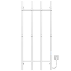 Electric heated towel rail Split P4 500х1200 Deffi stainless steel (White, WD04, Right connection)