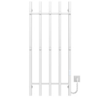Electric heated towel rail Split P5 500х1200 Deffi stainless steel (White, WD04, Right connection)