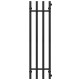 Buy water heated towel rail Split P4 300х1200 Deffi stainless steel (Black, Side right connection)