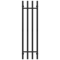Wasserbeheizter Handtuchhalter Split P4 300х1200 Deffi edelstahl (Schwarz, Anschluss unten)