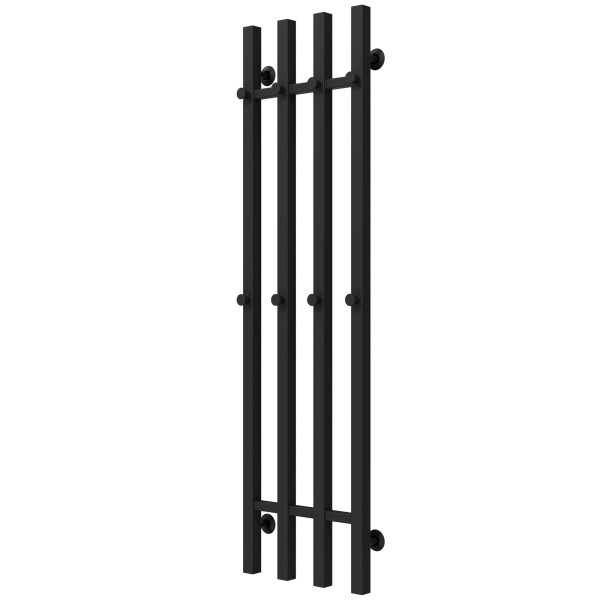 Buy water heated towel rail Split P4 300х1200 Deffi stainless steel (Black, Bottom connection)