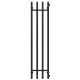 Wasserbeheizter Handtuchhalter Split P4 300х1400 Deffi edelstahl (Schwarz, Seitlicher rechter Anschluss)