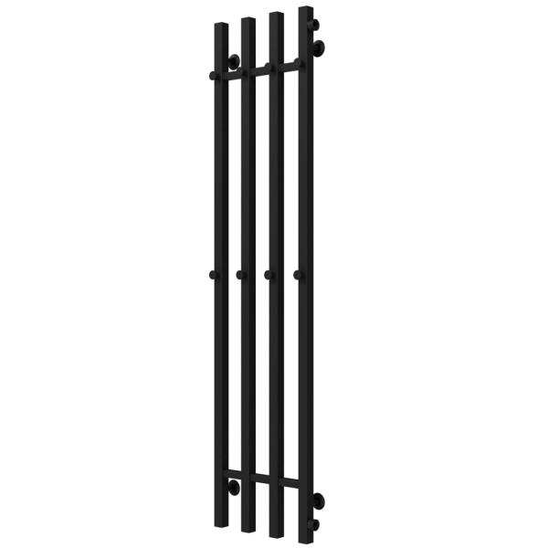 Wasserbeheizter Handtuchhalter Split P4 300х1400 Deffi edelstahl (Schwarz, Seitlicher rechter Anschluss)