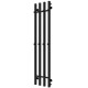 Wasserbeheizter Handtuchhalter Split P4 300х1400 Deffi edelstahl (Schwarz, Seitlicher rechter Anschluss)