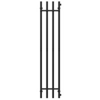 Wasserbeheizter Handtuchhalter Split P4 300х1600 Deffi edelstahl (Schwarz, Seitlicher rechter Anschluss)