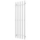 Wasserbeheizter Handtuchhalter Split P5 500х1600 Deffi edelstahl (Weiss, Anschluss unten)